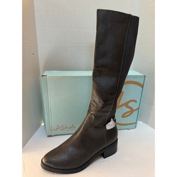 LifeStride Women's Bristol grey Knee-High Boots Size 11W new - Picture 3 of 10